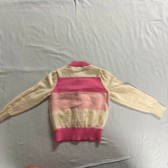 Lambs wool - Cream and Pink Kids Sweater with Ballerina Design - Picture 5 of 6